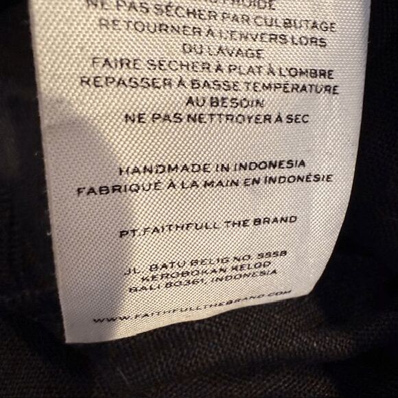 Faithfull the Brand Valenza Linen Maxi Dress Black Sleeveless Size 6 - Picture 10 of 15